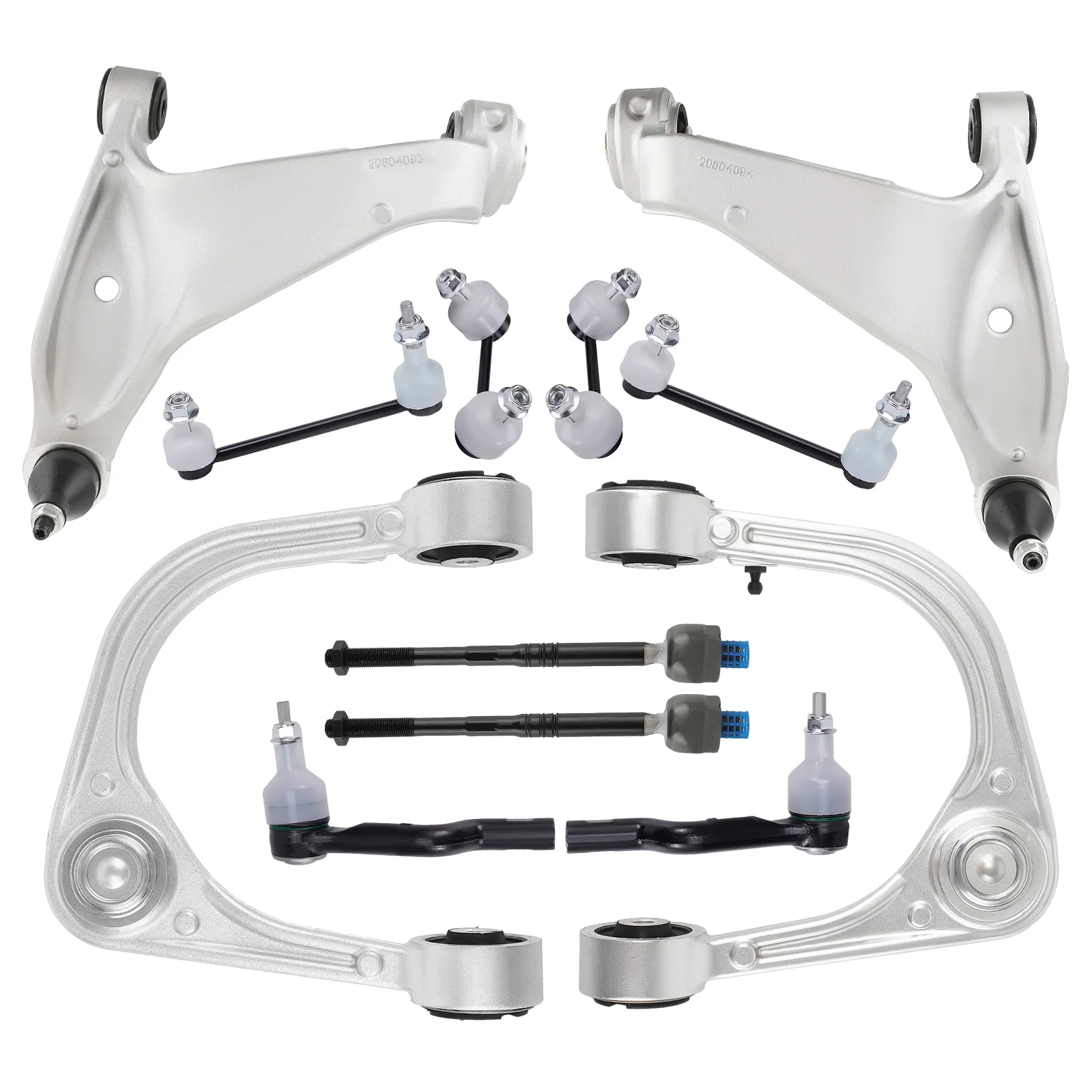 MaXpeedingrods 12x Front Upper Lower Control Arms Sway Bar Tie Rods For Cadillac CTS 3.6L 08-14 MS501219 MS501220 15219467