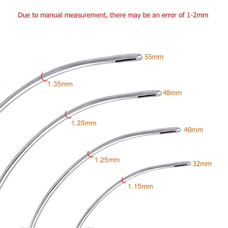 LMDZ 25Pcs Hand Sewing Home Household Repair Sewing Needles C-Shape Curved Mattress Needles about 35mm 40mm 50mm 55mm