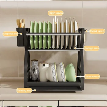 Kitchen Storage Rack, Bowl And Dish Storage Rack, Drain Rack, Household Multifunctional…