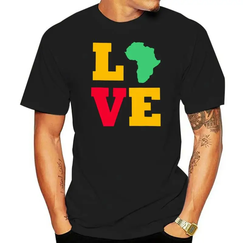 Africa Love T-Shirt Women Black Power Tee Shirt Femme Black Lives Matter Tshirt Melanin Girls Valentines Day Gift T Shirt Tops