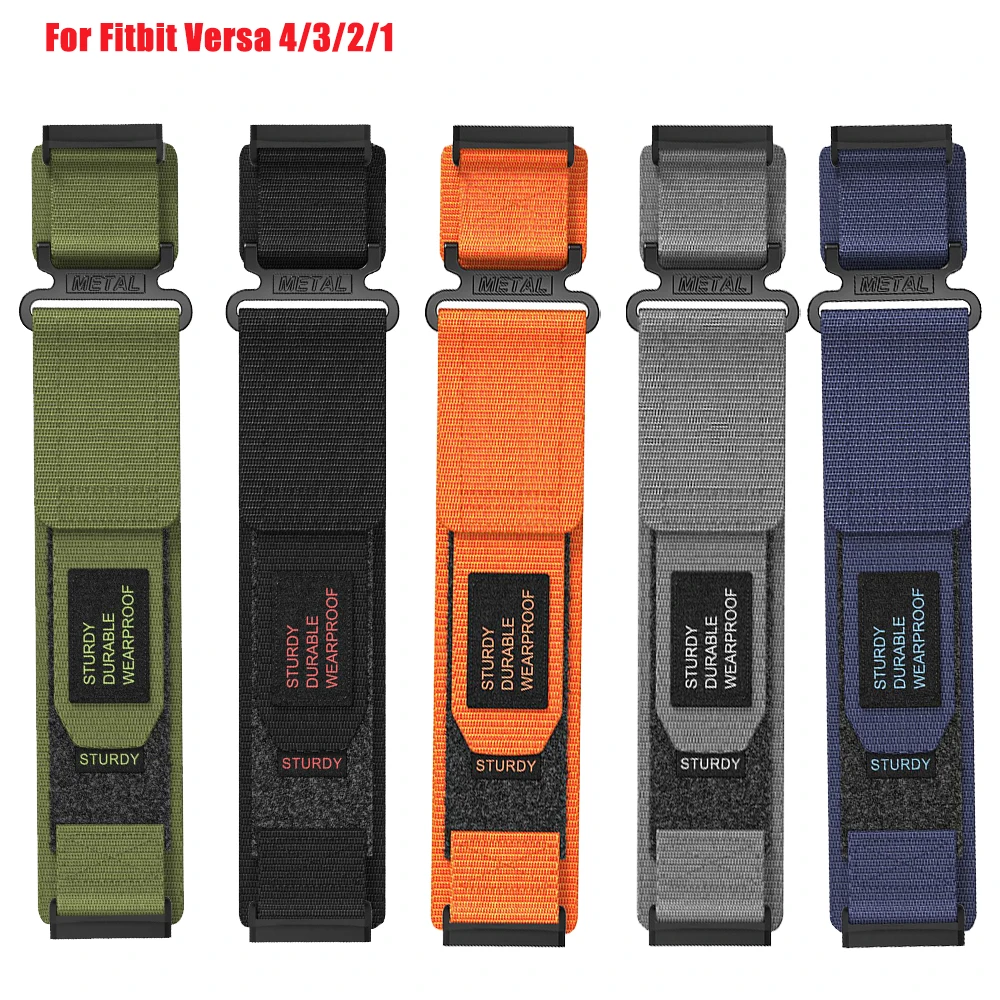 Sports Nylon Band For Fitbit Versa 4 3 2 1Women Men Woven Watch Bracelet Strap Loop For Fitbit Sense 2 Replacement