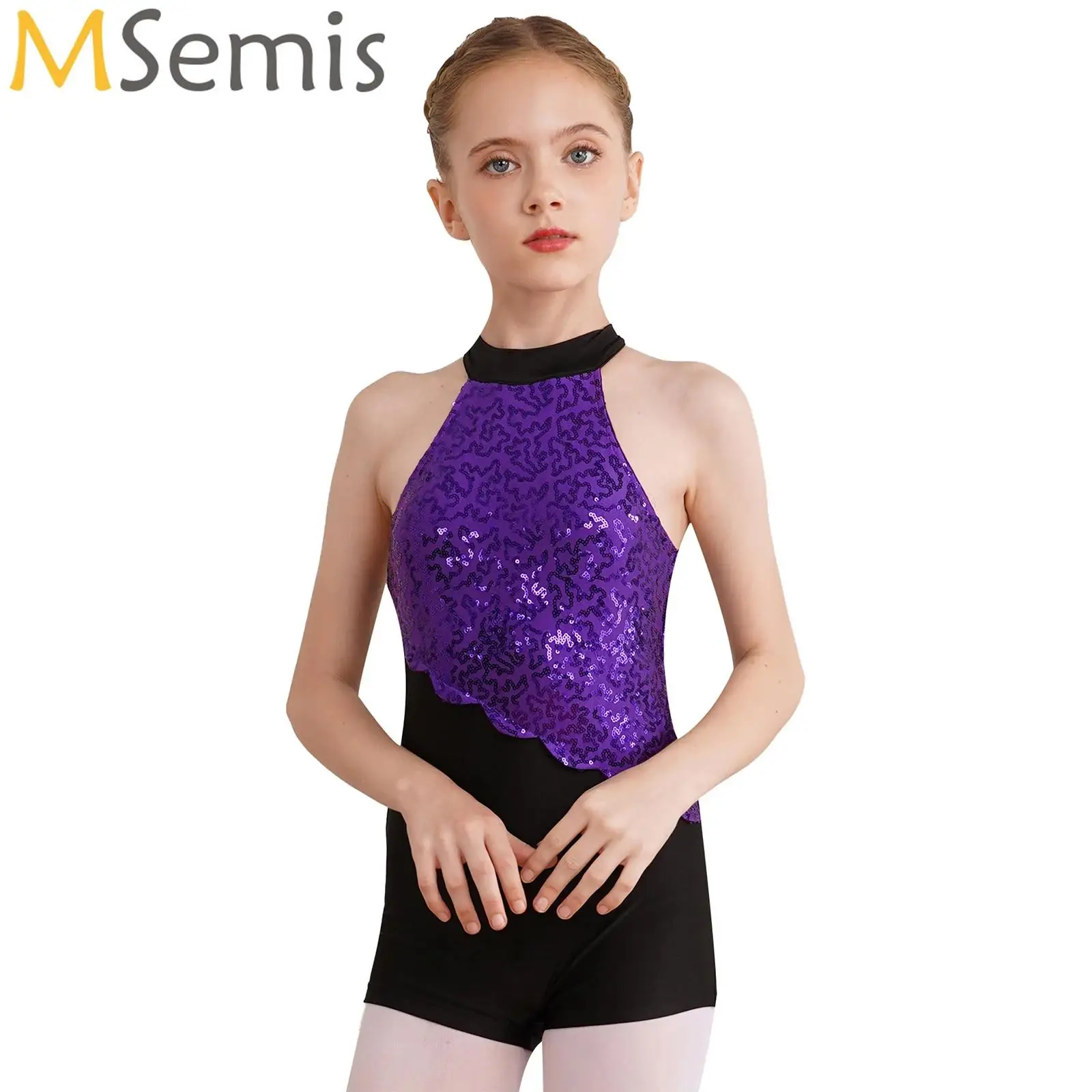 

Детское танцевальное платье-комбинация для девочек, танцевальный костюм с блестящими блестками, балетное трико, Современная джазовая одежда для латиноамериканских танцев, костюмы для подиума и представлений