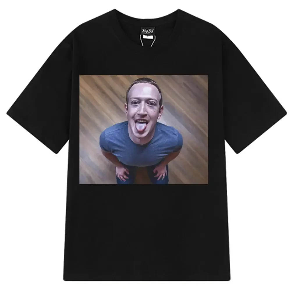 

Funny brain rotting expression T-shirt Mark Zuckerberg good joke T-shirt for women oversized short-sleeve T-shirt
