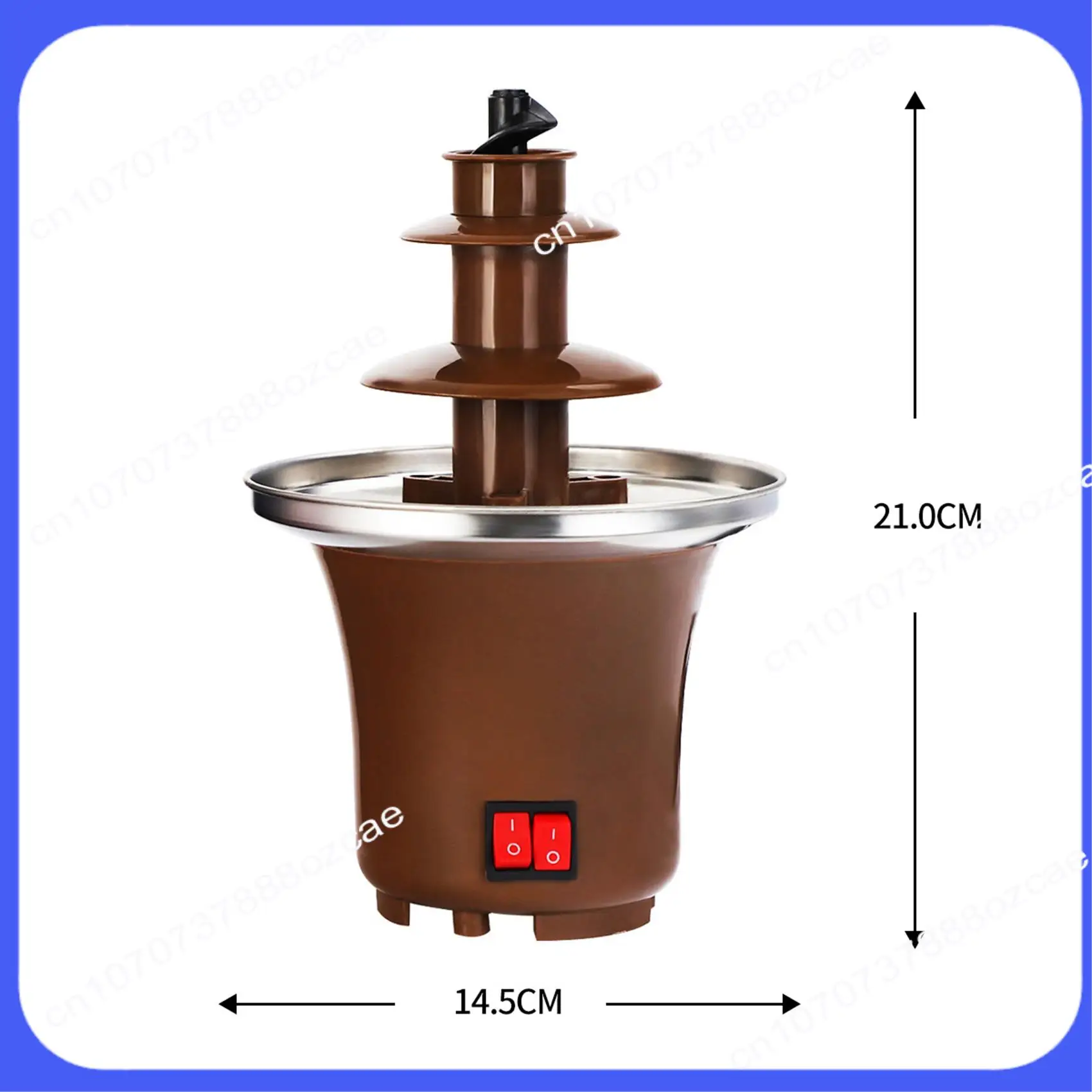 Fonte de chocolate doméstica a26p, máquina automática de fusão de pote quente com torre de derretimento de aquecimento, chocolate caseiro