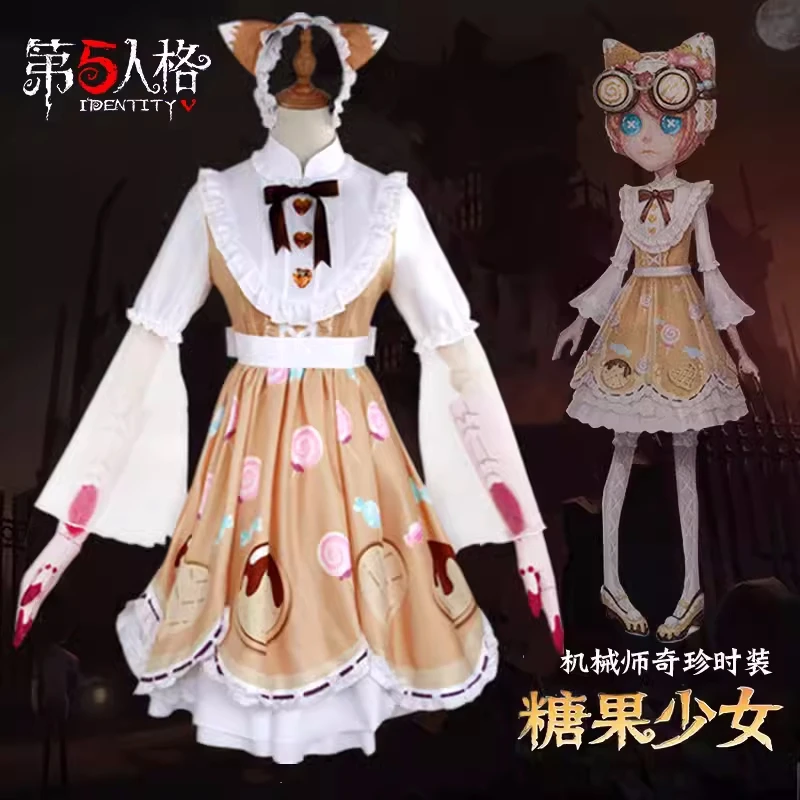  Tracy Reznik Cosplay Costume Identity V Mechanic Anime Women Lovely Dress Role Play Clothing Halloween Daily Suit Stock