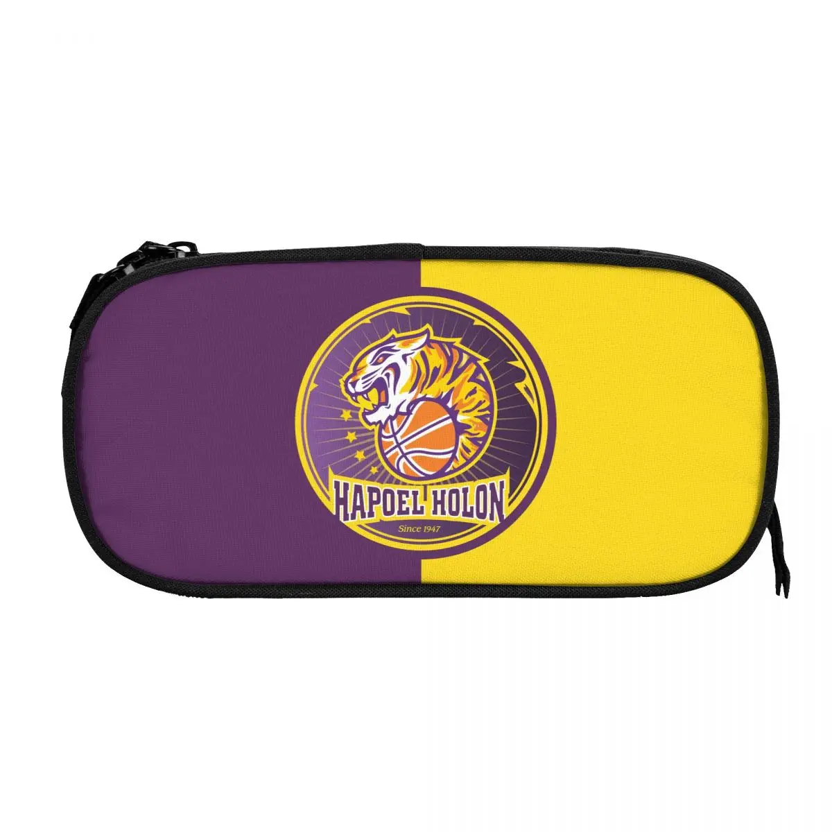 Hapoel Holon Basketball Big Capacity Pencil Pen Case Office College School Large Storage Bag Pouch Holder Box Organizer