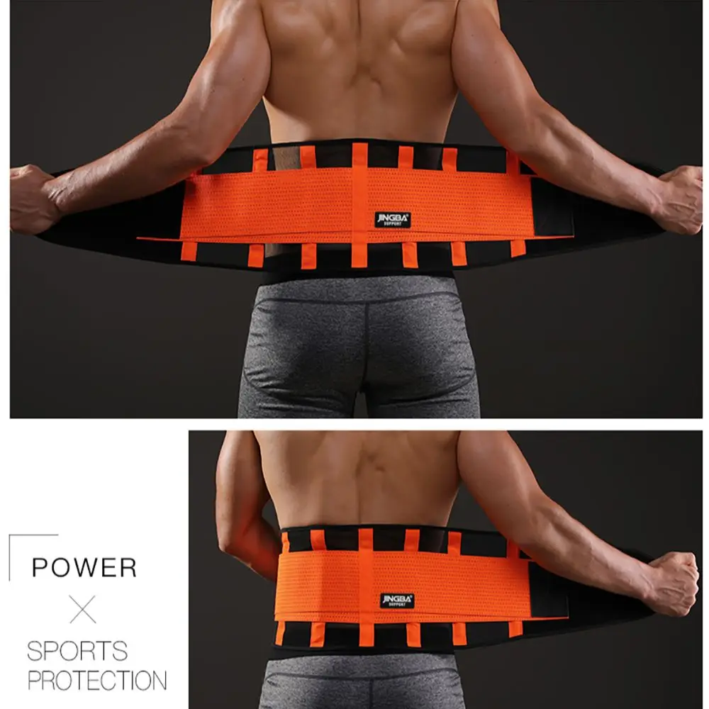 Lumbar Back Belt Sports Waist Support Lumbosacral Girdle Men Back Brace Belt Protection Spine Support Belt Faja Lumbar Hombre