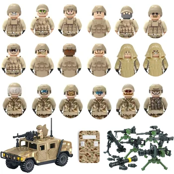 כלי נשק צבאיים רובה מורטר כוחות מיוחדים משטרה SWAT גנגסטר ג'יפים רכב מוגן דגם חייל בניית צעצוע