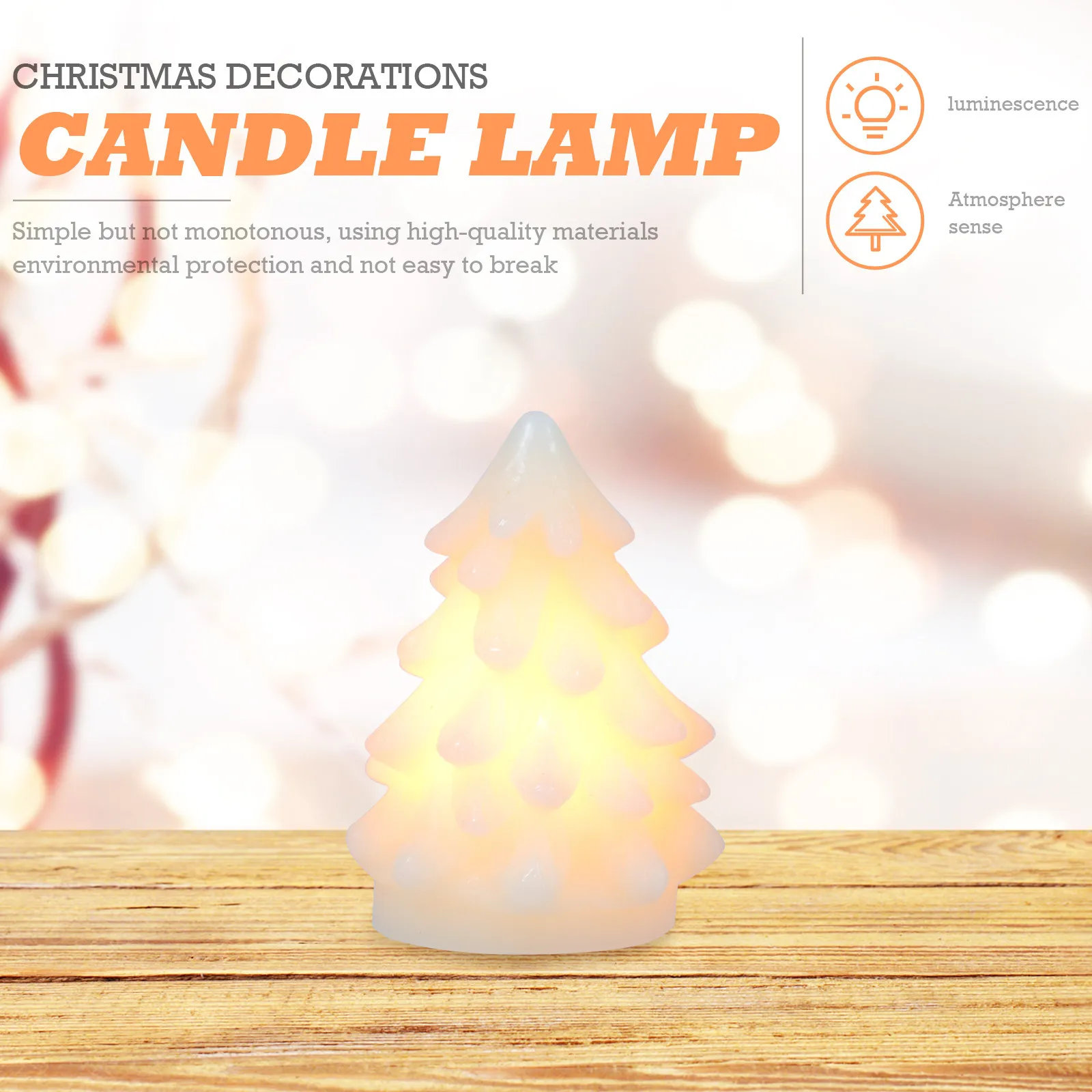 1Pcs Xmas Tree Shape Luminous Light Christmas Decors Tabletop Light Decorative Xmas Tree Shape Christmas Gifts