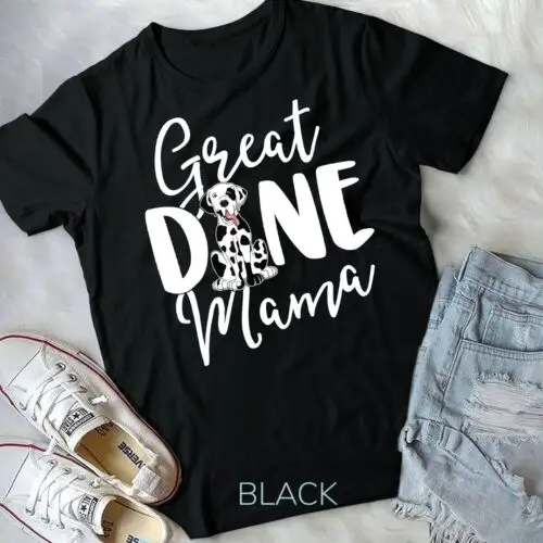 Harlequin Great Dane Mama Dog Owner Shirts Women Mom Gift T-Shirt Unisex T-shirt