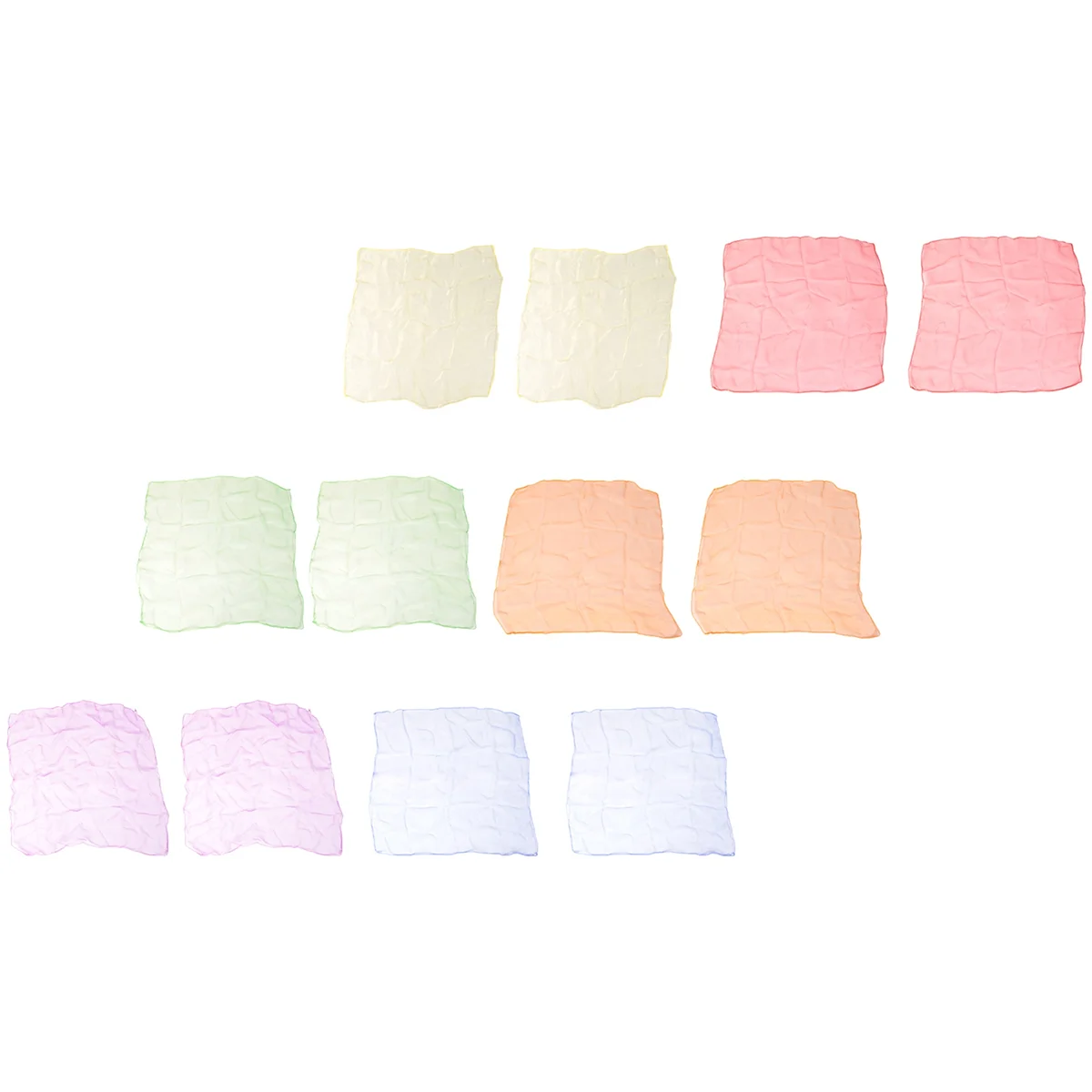 N37R_12Pcs أوشحة رقص حريرية مربعة الشكل 24 × 24 بوصة 6 ألوان #4