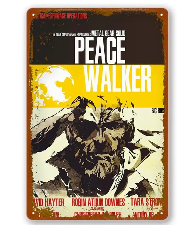 Peace - Metal Gear Solid Peace Walker Vintage Metal Tin Signs Aluminium Signs Modern Wall Decoration For Bedroom Office Home Wal