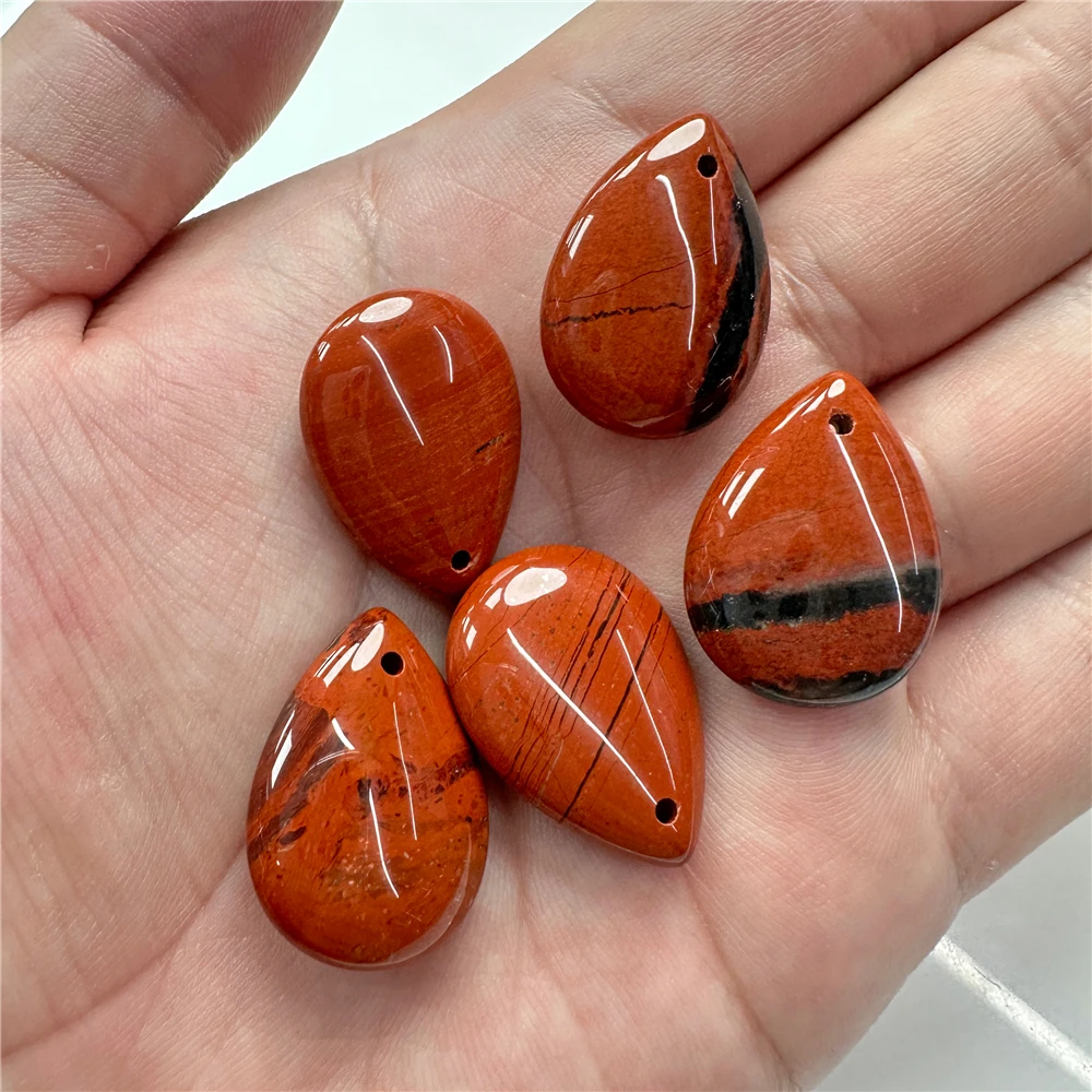 18X25MM Smooth Natural Red Redstone Water Drop Pendant