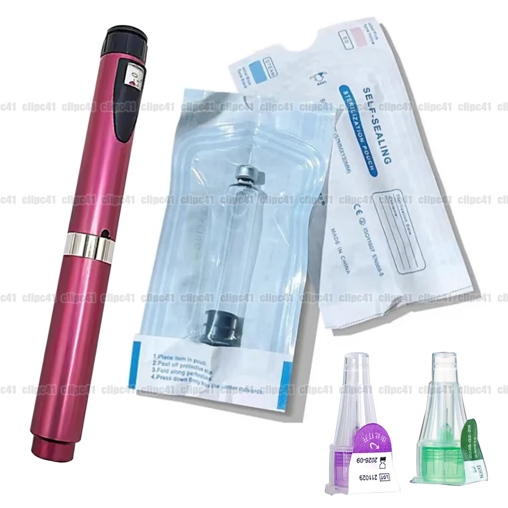 1Set Sterile Individual Pack Tattoo Pen Kit, 3ml Empty Cassette Bottle Cartridges for Insulin Pen Medical Use, Magic Pen