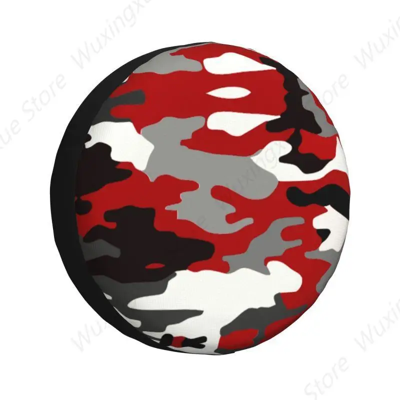 Red Camo Spare Wheel Tire Cover for Prado Pajero Wrangler Army Military Camouflage Jeep RV SUV Camper Vehicle Accessories