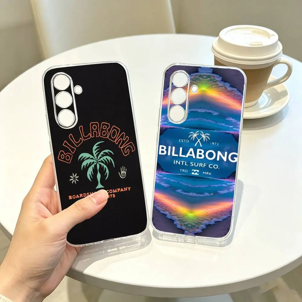 b-Billabong Fashion Funda para teléfono de silicona transparente suave para SamsungA10,12,20,21S,30,31,40,50,51,52,70,71