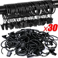 30/10x Roman Circle Curtain Ring Clips Rods Holders Hangers Split Curtain Rings Buckles Bathroom Living Room Home Decoration