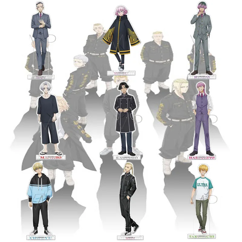 Tokyo Revengers 15CM Takemichi Hanagaki Manjiro Sano Limited Style Anime Acrylic Stand Figure Bedroom Desktop Keychain