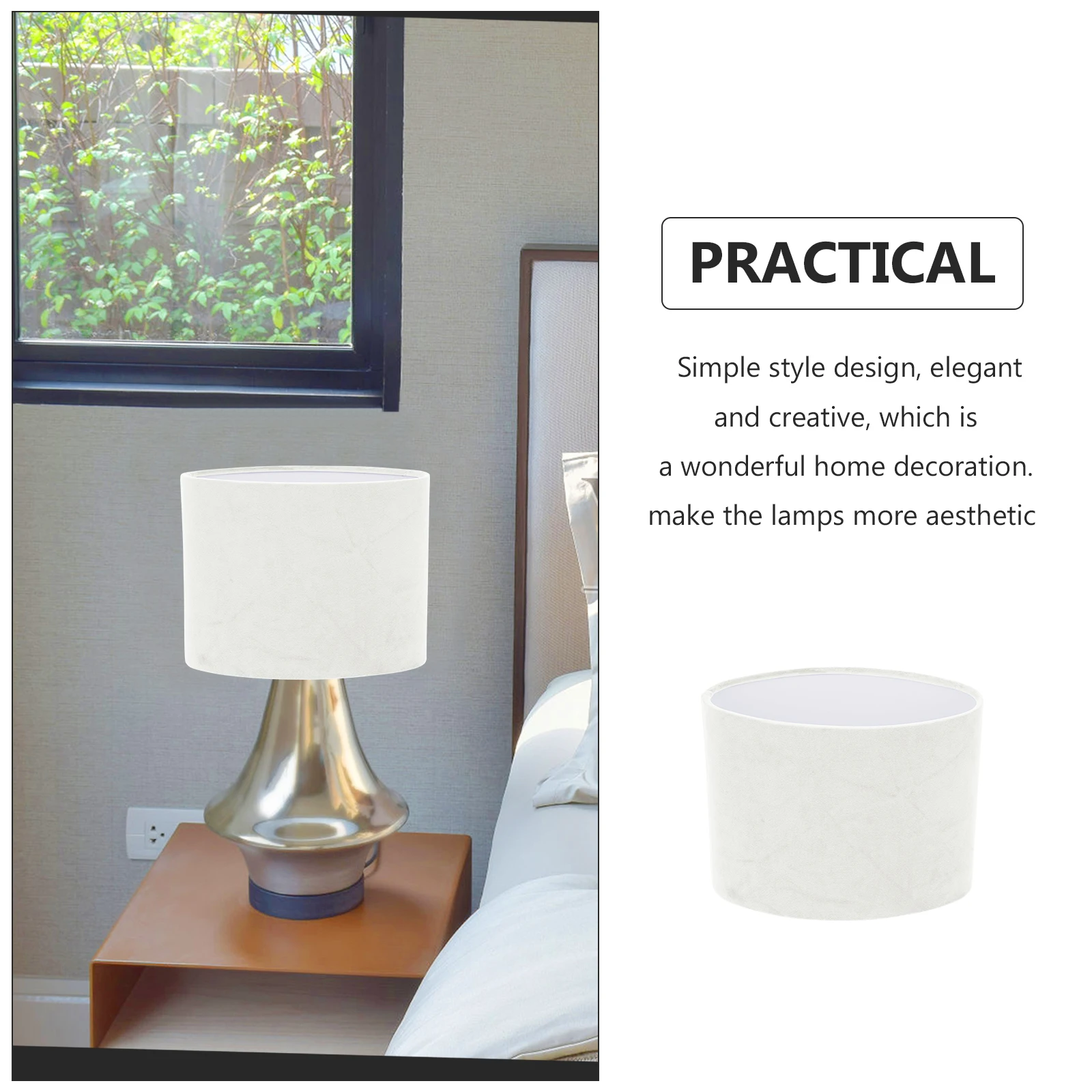

1pc Cloth Craft Light Cover Simple Oval Lampshade Table Light Cover Dustproof Home Decorative Accessory Bedroom Living Room Use