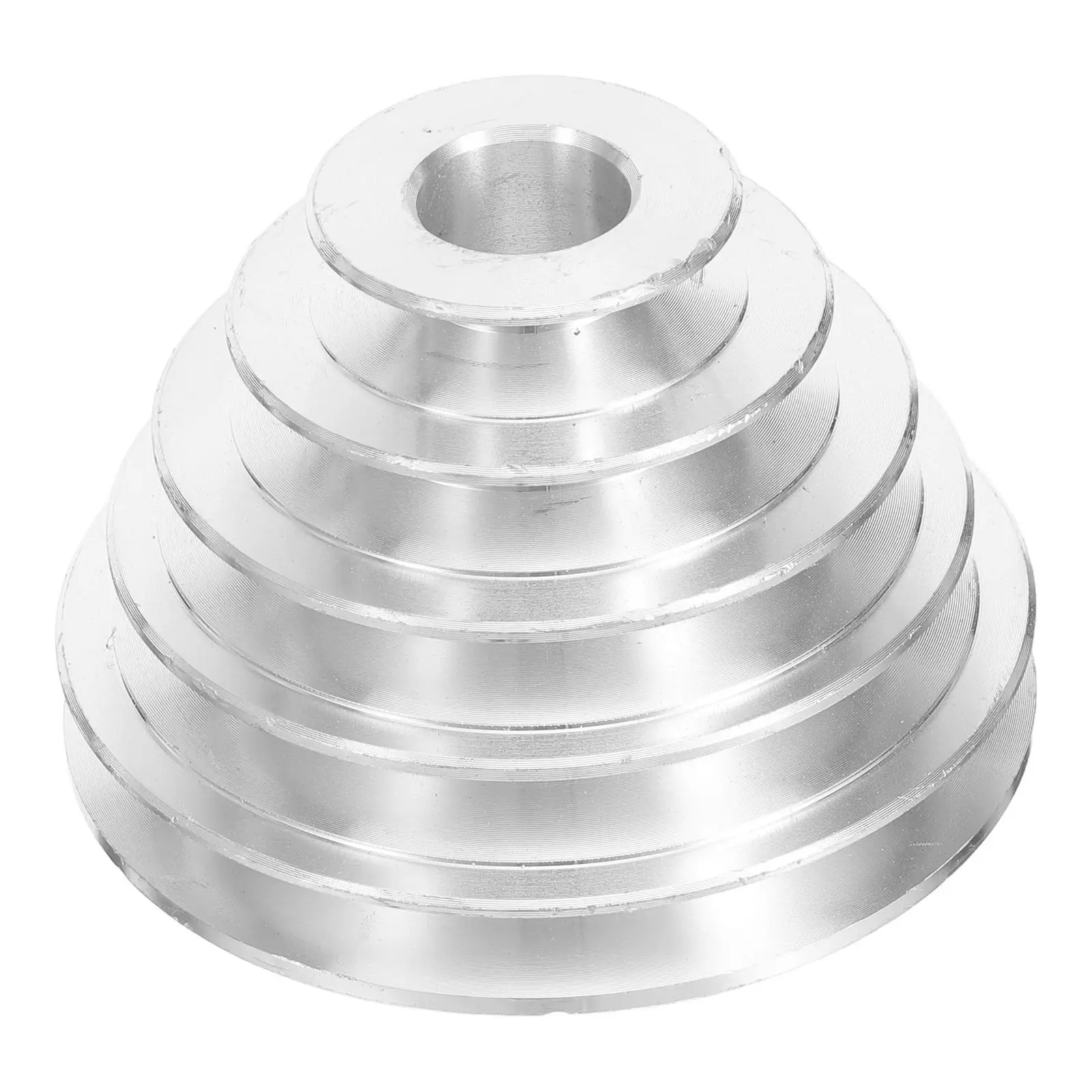 Aluminum Alloy 5-Step Bore Drill Press Pulley High Bench Heavy Duty Metal Wheel Motor Step Pulley Accessories Belt Motor