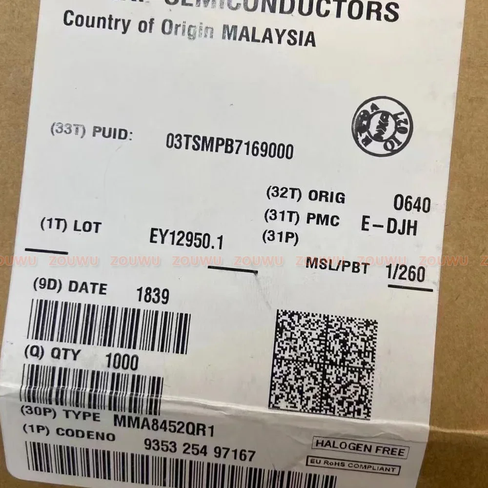 10PCS/LOT MMA8452QR1 8452 MMA8452 QFN16 LILLARD promises 100% brand new original authentic