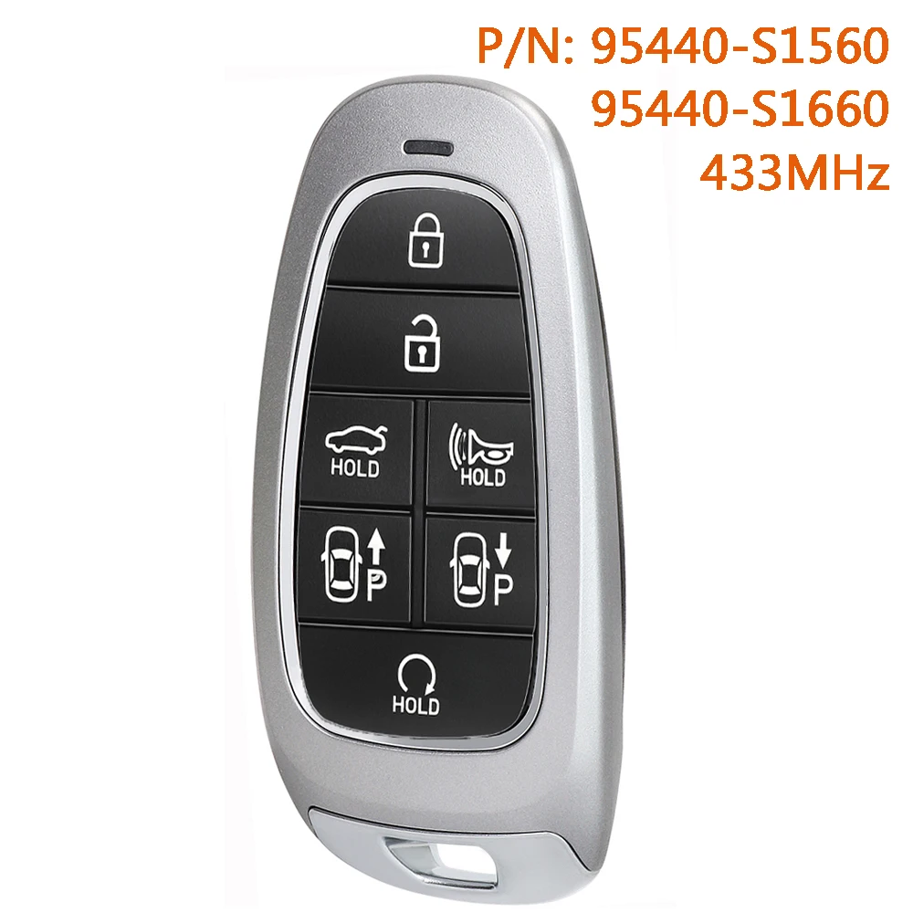 

KEYECU 95440-S1560 95440-S1660 Smart Remote Key Fob for Hyundai Santa Fe 2021 2022 2023 433MHz TQ8-FOB-4F28 7 Buttons