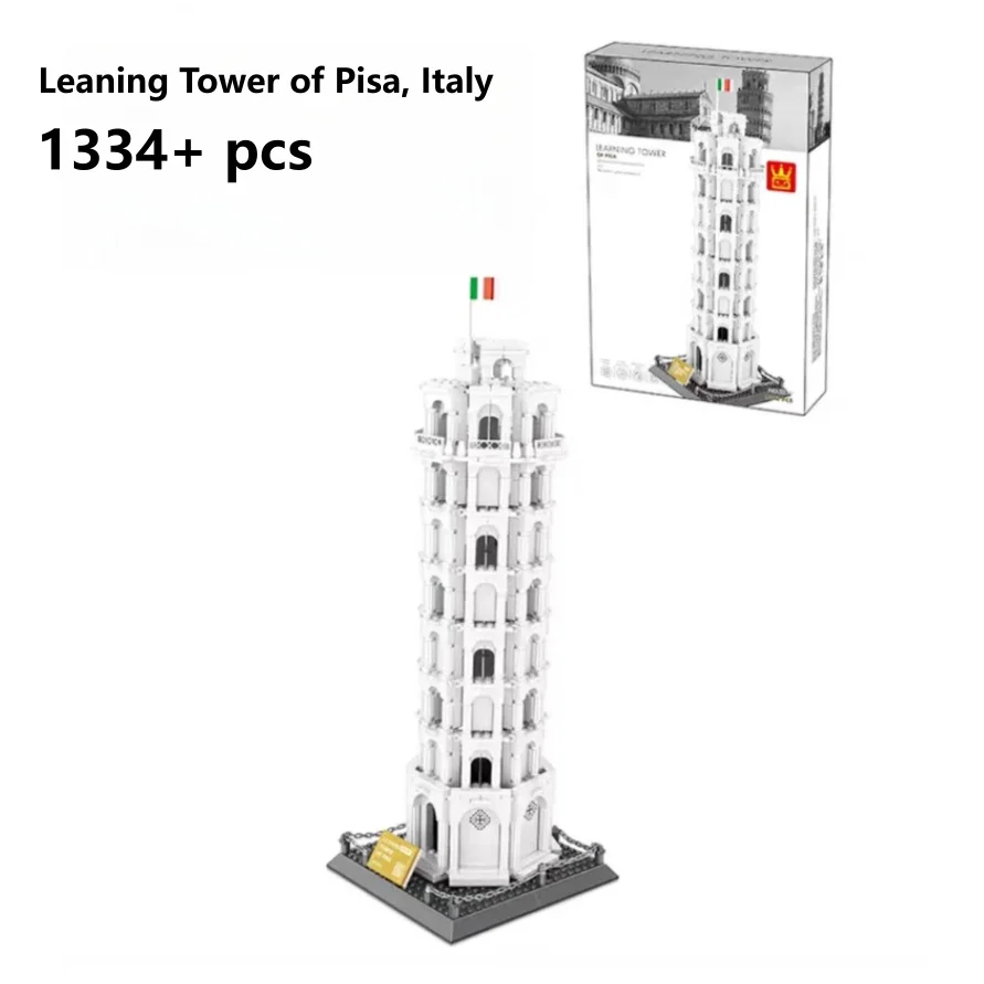 

Усовершенствованный набор MOC: 1334 шт., высокоразлагаемая наклонная башня модели Pisa Bricks | Коллекционный набор для сборки своими руками и домашний декор