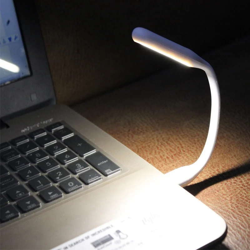 Book Light Mini USB LED Light 5V 1.2W Power Bank Reading Light Notebook Portable LED Lamp 7 Colors USB Night Lights(1pcs)