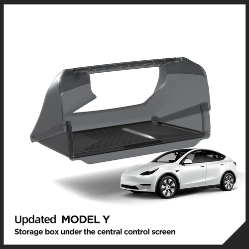 Imagen 2 del producto Caja de almacenamiento para coche Tesla Model Y 2024, organizador de almacenamiento oculto, bandeja debajo de la pantalla de Control Central modelo 3 2021-2022