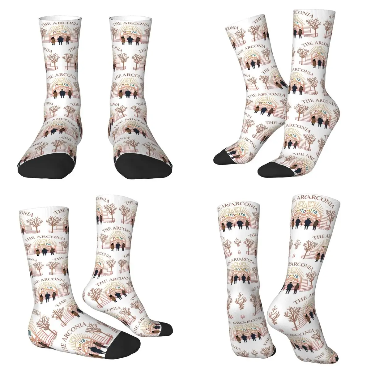 The Arconia Only Murders In The Building 1908 Socks Harajuku Stockings All Season Long Socks for Unisex Valentine's Day Gifts