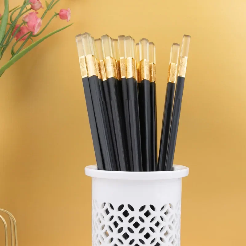 High Temperature Resistant Non-deformation Hotel Chinese Chopsticks Household Non-slip Chopsticks Alloy Chopsticks
