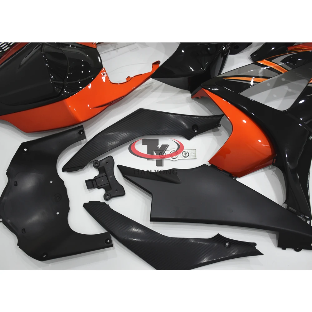 For GSXR1000 K7 2007-2008 Fit GSX R 1000 Bodywork Cowling Bright orange black print Injection Motorcycle Full Fairing Kit