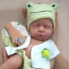 Attyi-全身ソリッドシリコン生まれ変わった人形、洗えるベベ、塗装された新生児、女の子と男の子、口を開けることができます、13インチ、loulou 2