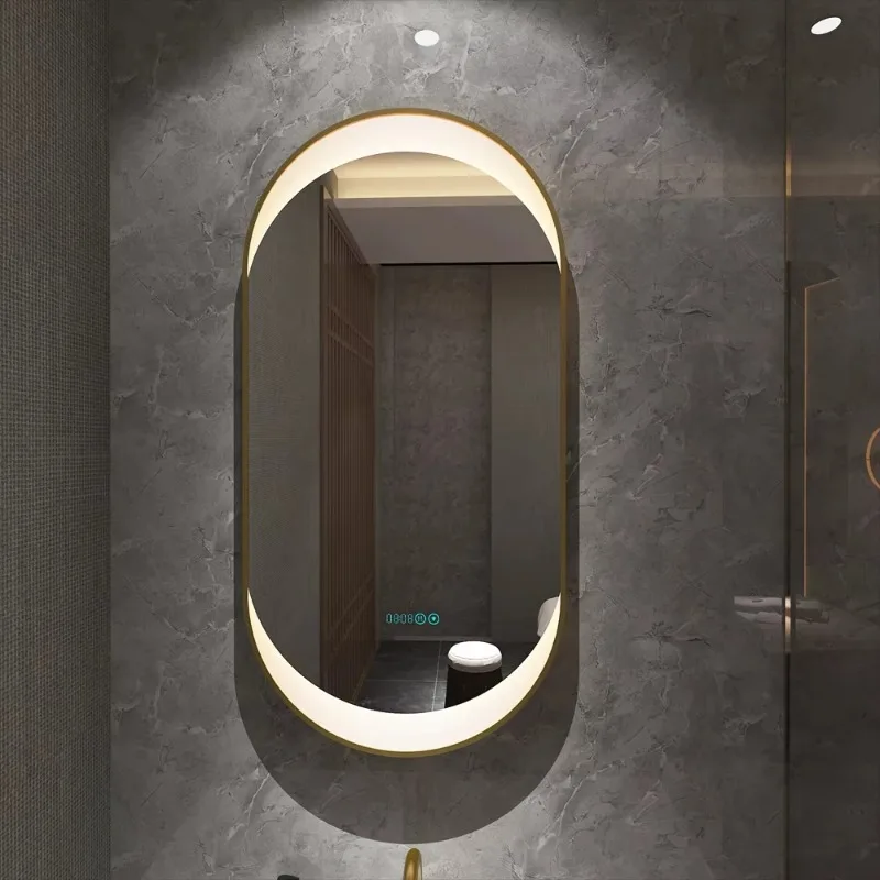 High-Value Hotel Smart Mirror, Wall-Mounted Anti-Fog Sensitive Touch Sensor Screen, Bathroom Soft Light LED Illuminated Mirror