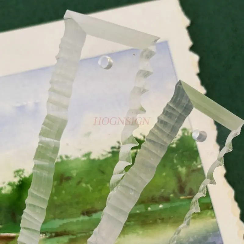 

1pcs Transparent acrylic lace tear paper ruler, tear edge ruler, tear paper for old effect, rough edge ruler, handmade DIY