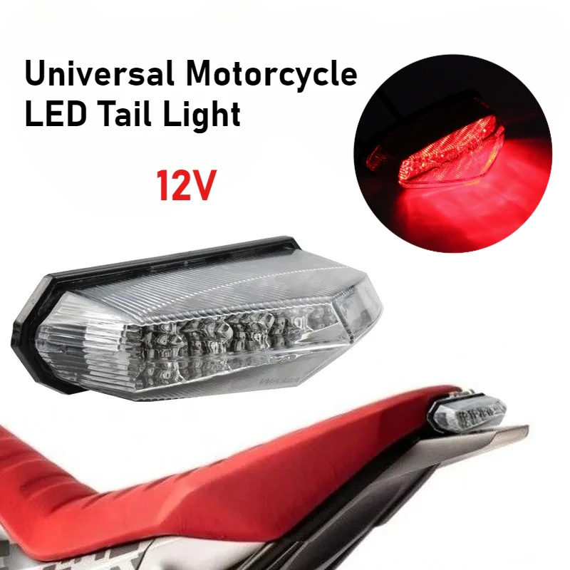1PCS Motorcycle LED Tail Light Brake Modification Kit - LED Tail Light Decoration Brake Light - Suitable for DS DRZ 400 650