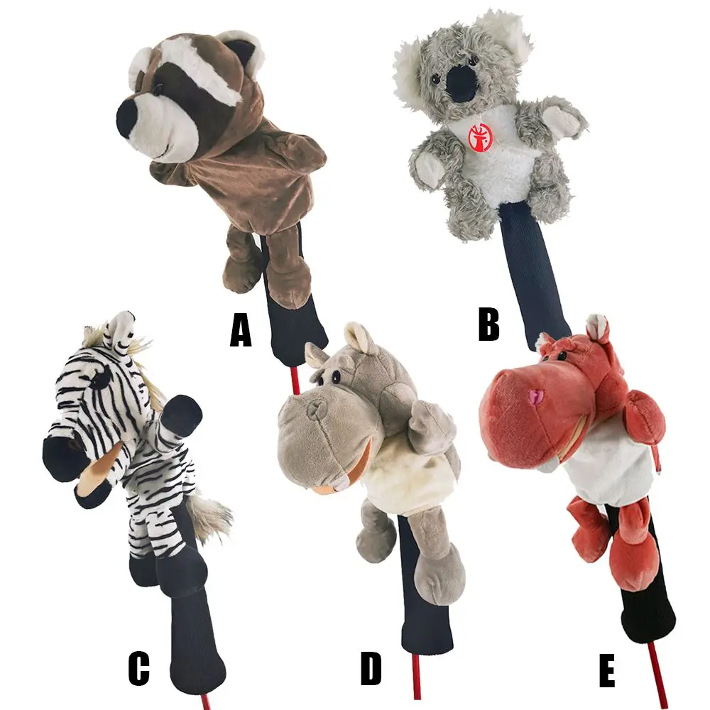 Sport Practical Accessories 1/3/5 Fairway Woods Golf Club Head Covers Plush Animal Headcover Golf Rod Sleeve Sets