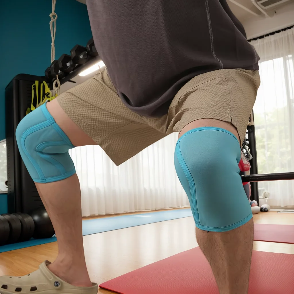 

Наколенник для тяжелой атлетики, наколенник для пауэрлифтинга для соревнований, компрессионный рукав для кроссфита, приседаний, тренажерного зала