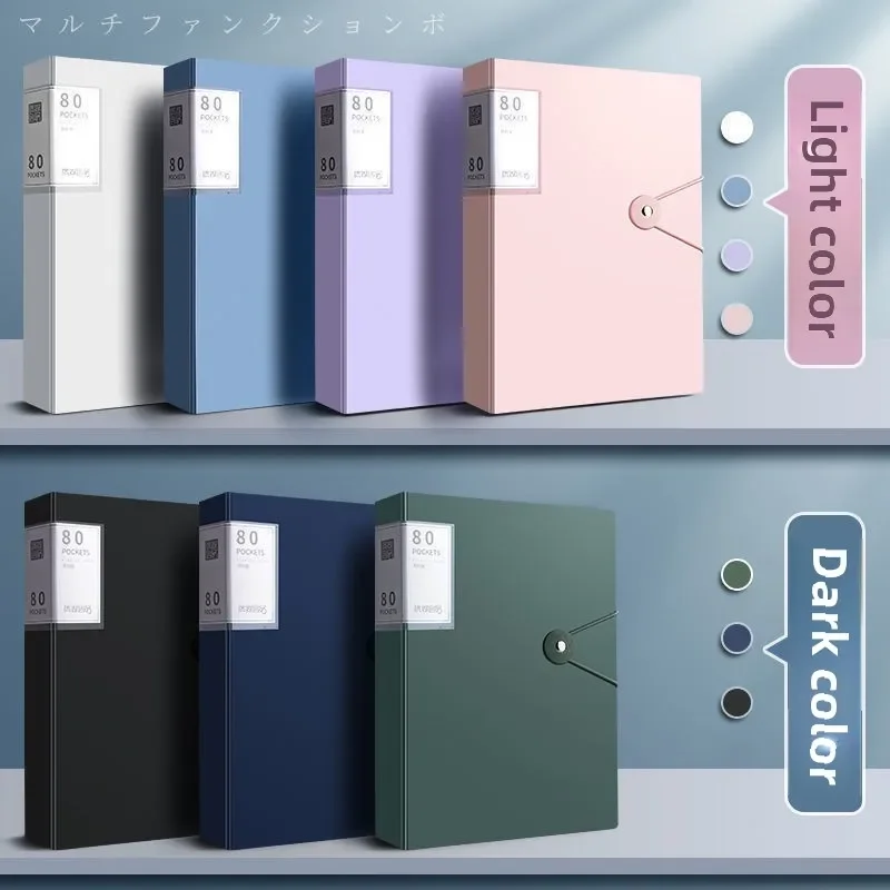 A4 100 Pockets 160/Sides Display Book Paper Document Holder, Business Presentation Book Presentation Folder