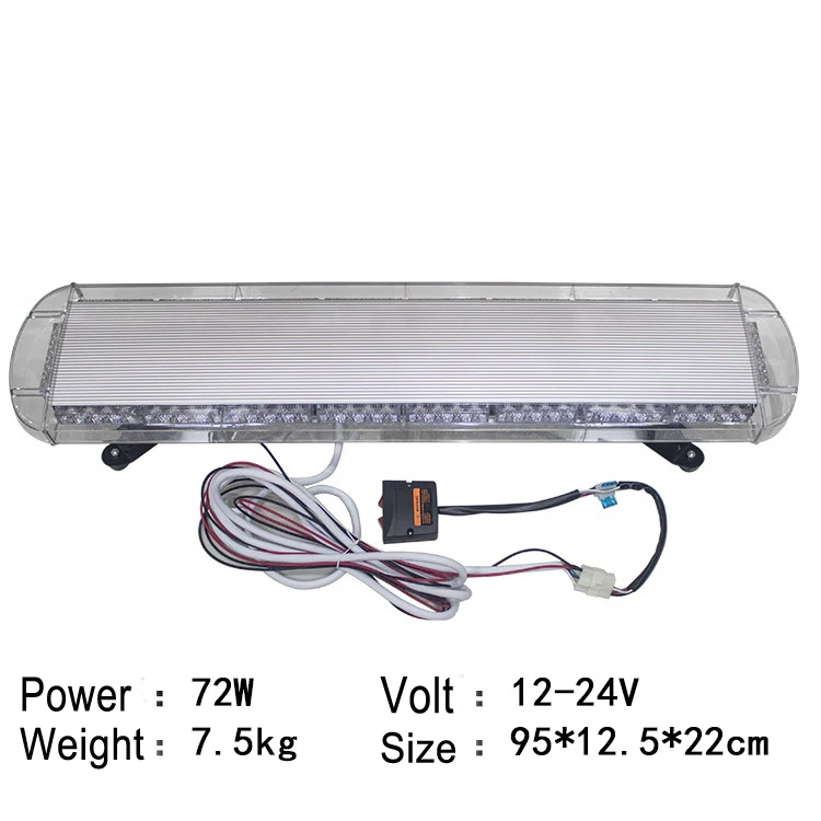 RTS work light pole 38 inch warning light 72W flash stick 216W with flash bar area