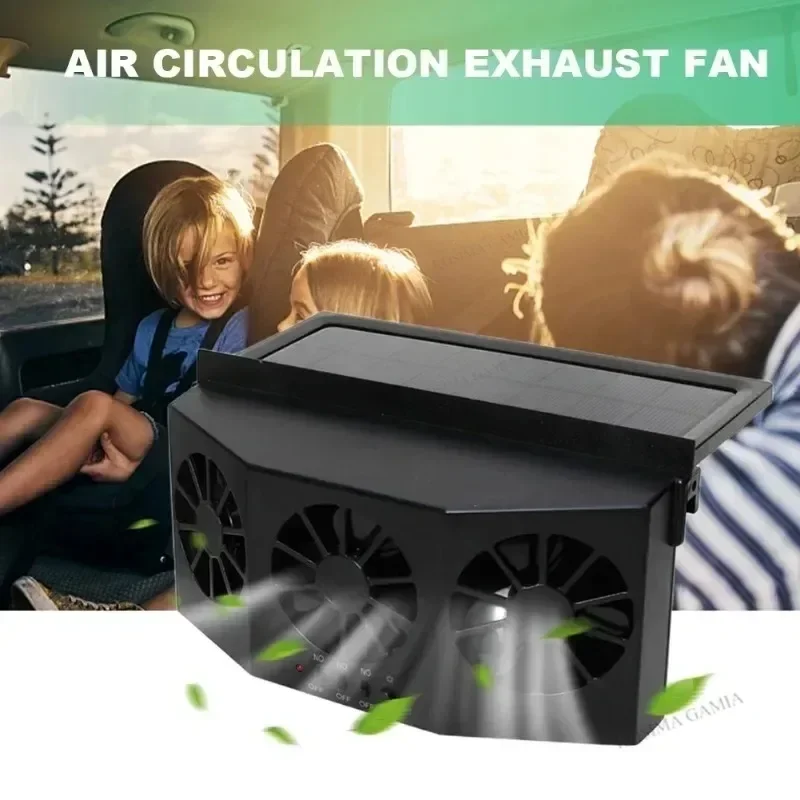 Car Fan Solar Window Sun Powered Car Auto Air Vent Cool Cooling System Radiator Fan Cooling Fan Energy Saving Car Styling Cooler