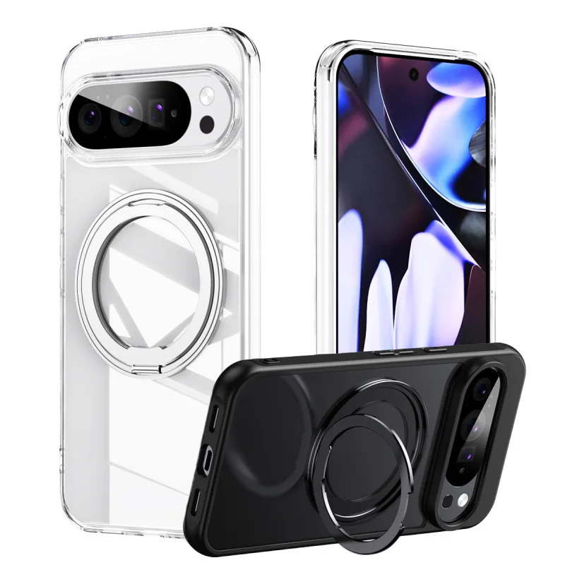 

Shockproof Phone Case For Google Pixel 9 9A 10 Pro XL With 360° Rotating Magnetic Kickstand Anti-drop Protective Cover