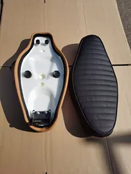 Leather Cafe Racer Seat Saddle 54CM Motorcycle Super Cub CoCo C50 C70 C90 YAMI JH110-70 Moped Scooter Accessories Spare Parts