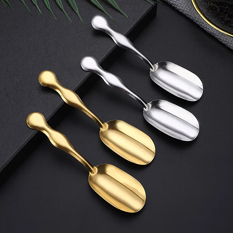 Aço inoxidável Mini Teaspoon, Acessórios De Chá, Café Em Pó, Ice Bean Pá, Colheres De Doces, Sal De Açúcar, Gadget De Cozinha, 1Pc