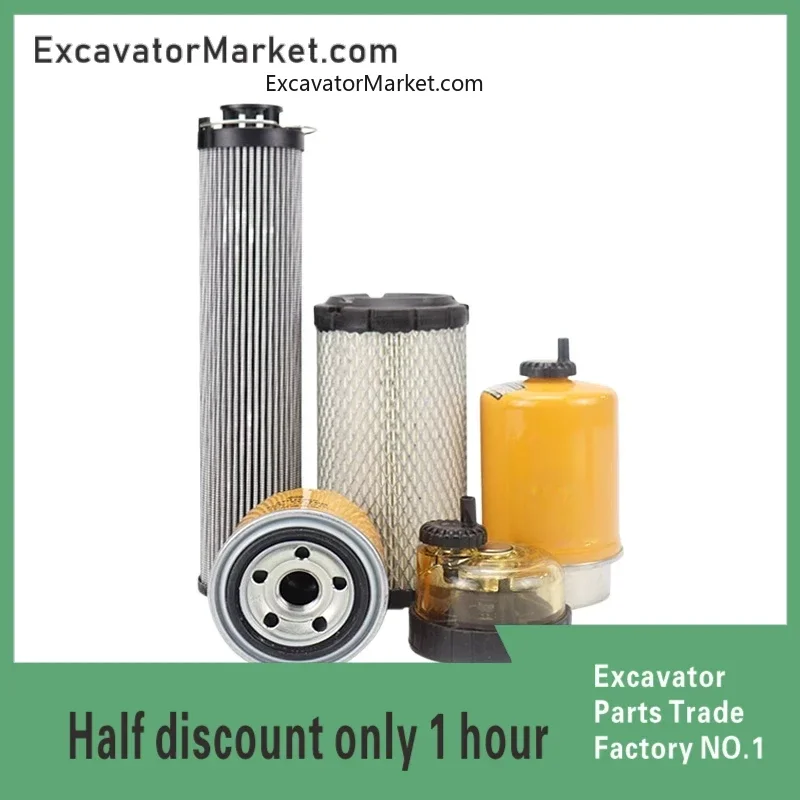 For 17 Engine Oil Diesel Air Filter Water Separation Filter Hydraulic Maintenance Excavator Accessories High Quality