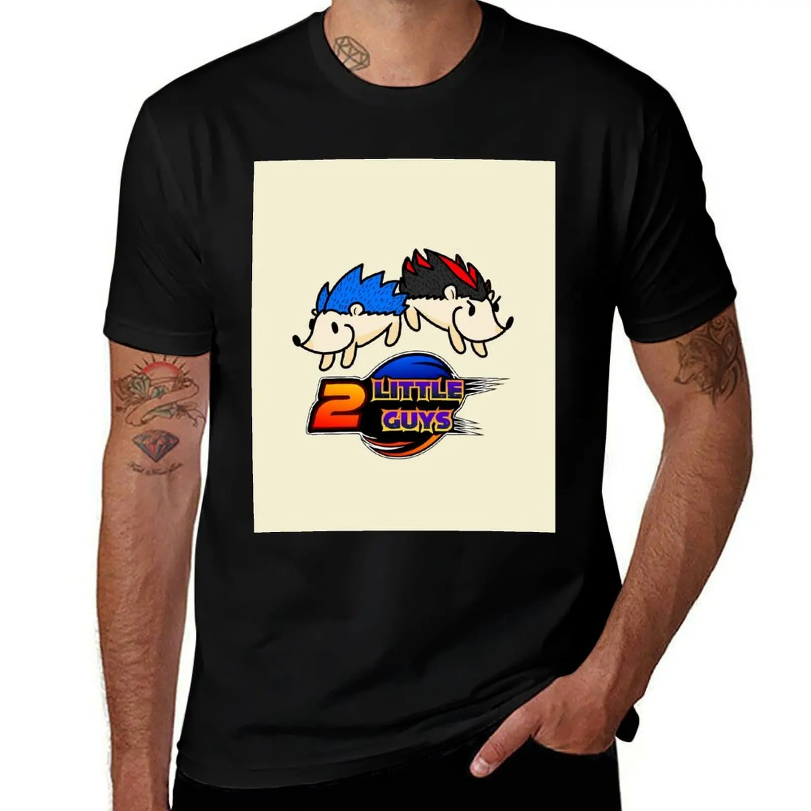 

2 little Guys (hedgehogs) T-Shirt funny meme t-shirts vintage t shirts cotton man t-shirts blacks plain black t shirts men