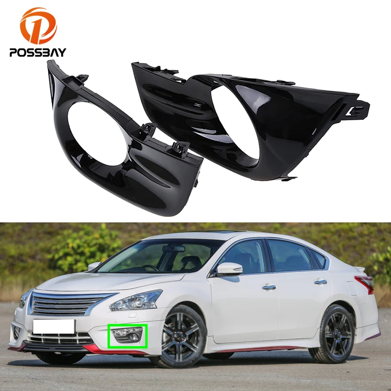 Car Black Hole Grille Fog Light Grills Cover for Nissan Altima Teana L33 Pre-facelift 2012 2013 2014 2015 Styling Exterior Parts