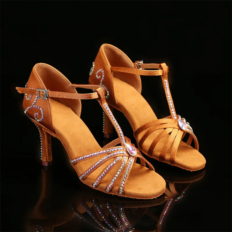 

Latin Dance Shoes Latin American Dances Shoes Luxury Heels Line Dance Sneakers Sexy High Heels Elegant Lady Shoes Salsa Dancing