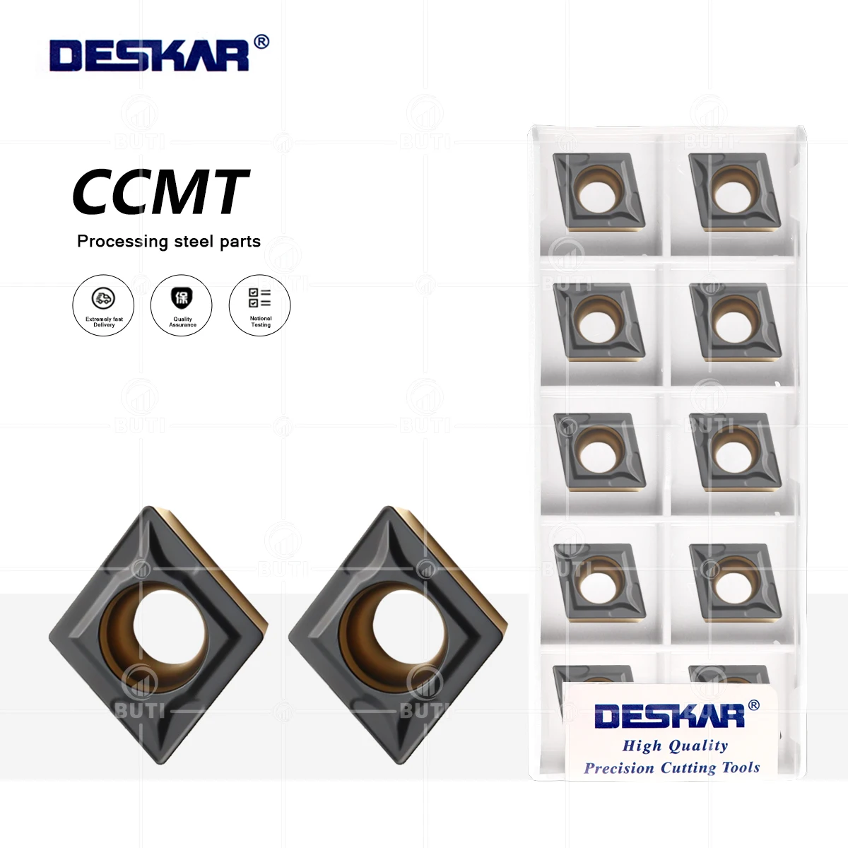 

DESKAR 100% Original CCMT060204/060208 CCMT09T304 CCMT09T308 LF9218 Turning Tool Inserl Carbide Lathe Cutting Stainle Steel Blad