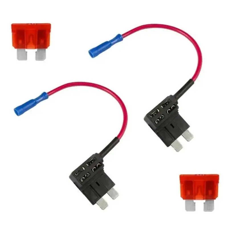 2PCS 12V Fuse Holder Add-a-circuit TAP Adapter Micro2 Mini Small Standard ATM Auto Fuse With